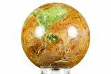 Polished Chrome Opal Sphere - Western Australia #371220-1